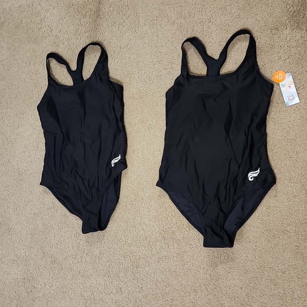 Beautyin women's black Pro one piece (2) one has tags size Large /# 396
